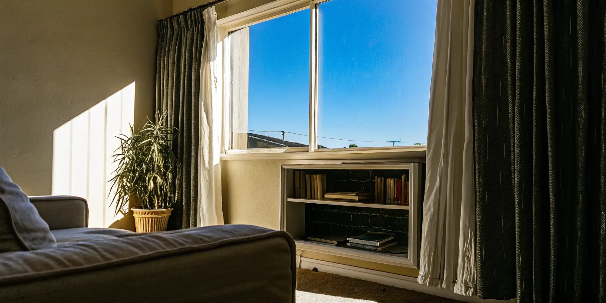 Bright, comfortable room. Renters insurance in NC.