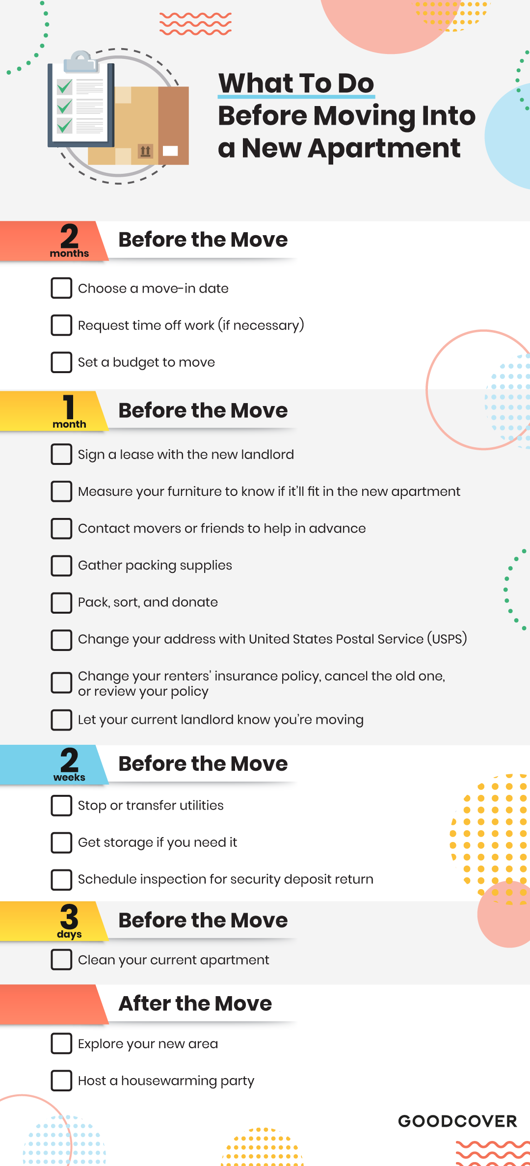 The Complete Apartment Moving Checklist for Renters Goodcover fair